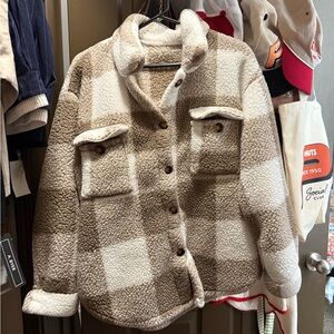 Plaid Sherpa Jacket